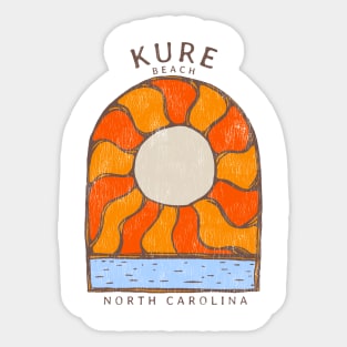 Kure Beach, NC Summertime Vacationing Burning Sun Sticker